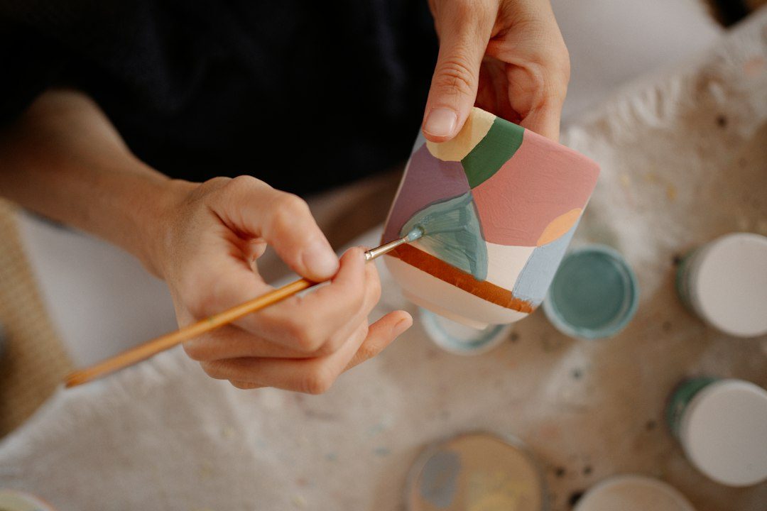Ceramic bauble painting at Treleague Dairy