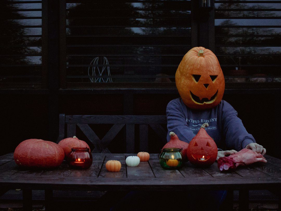 Children's pumpkin carving at Natural Source