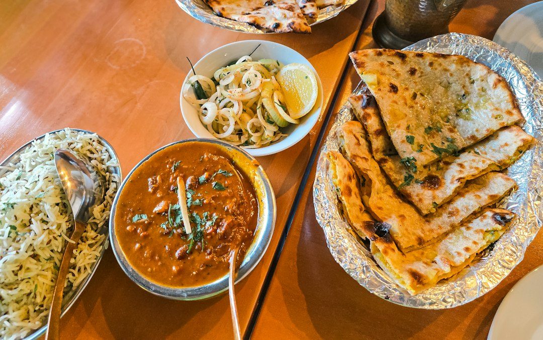 Curry night buffet at Tyacks Hotel, Camborne