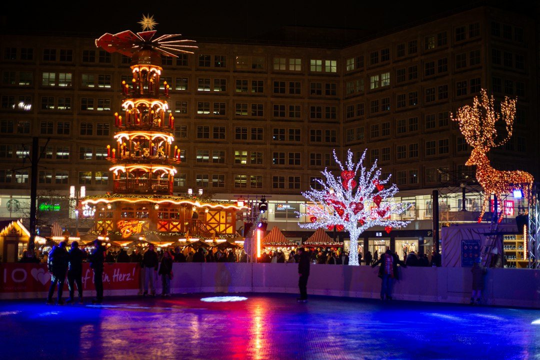 Festive ice skating at Calloose Holiday Park