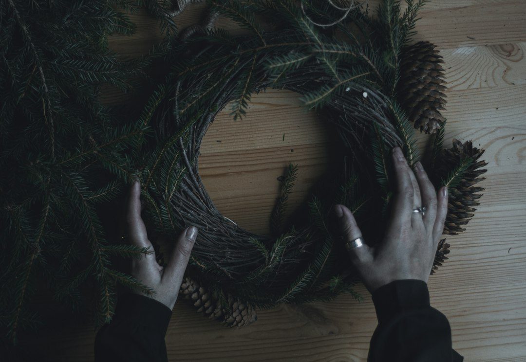 Festive wreath making at Treleague Dairy