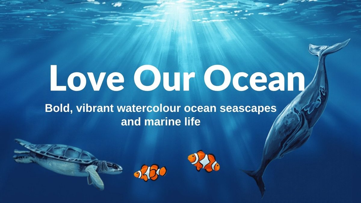 Half-Term Art Morning: Love Our Ocean, Watercolour Sea Creatures (ages 8–12)