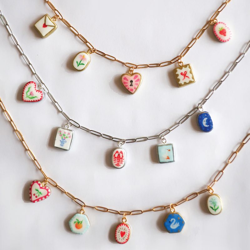 Polymer clay charm jewellery workshop, Torpoint
