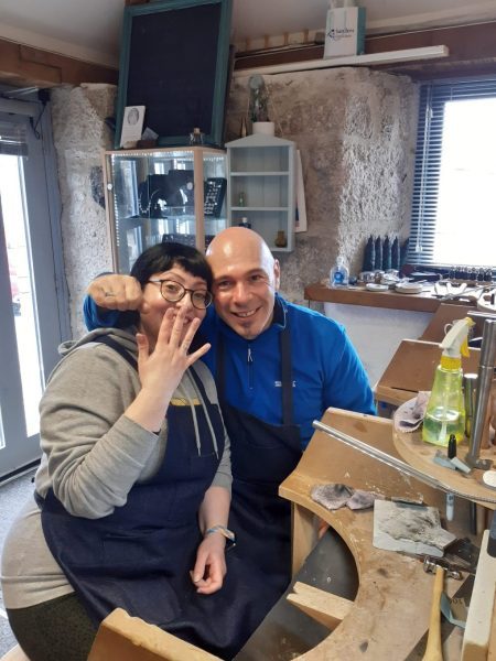 Sterling silver jewellery making with Brett & Leni, Hayle