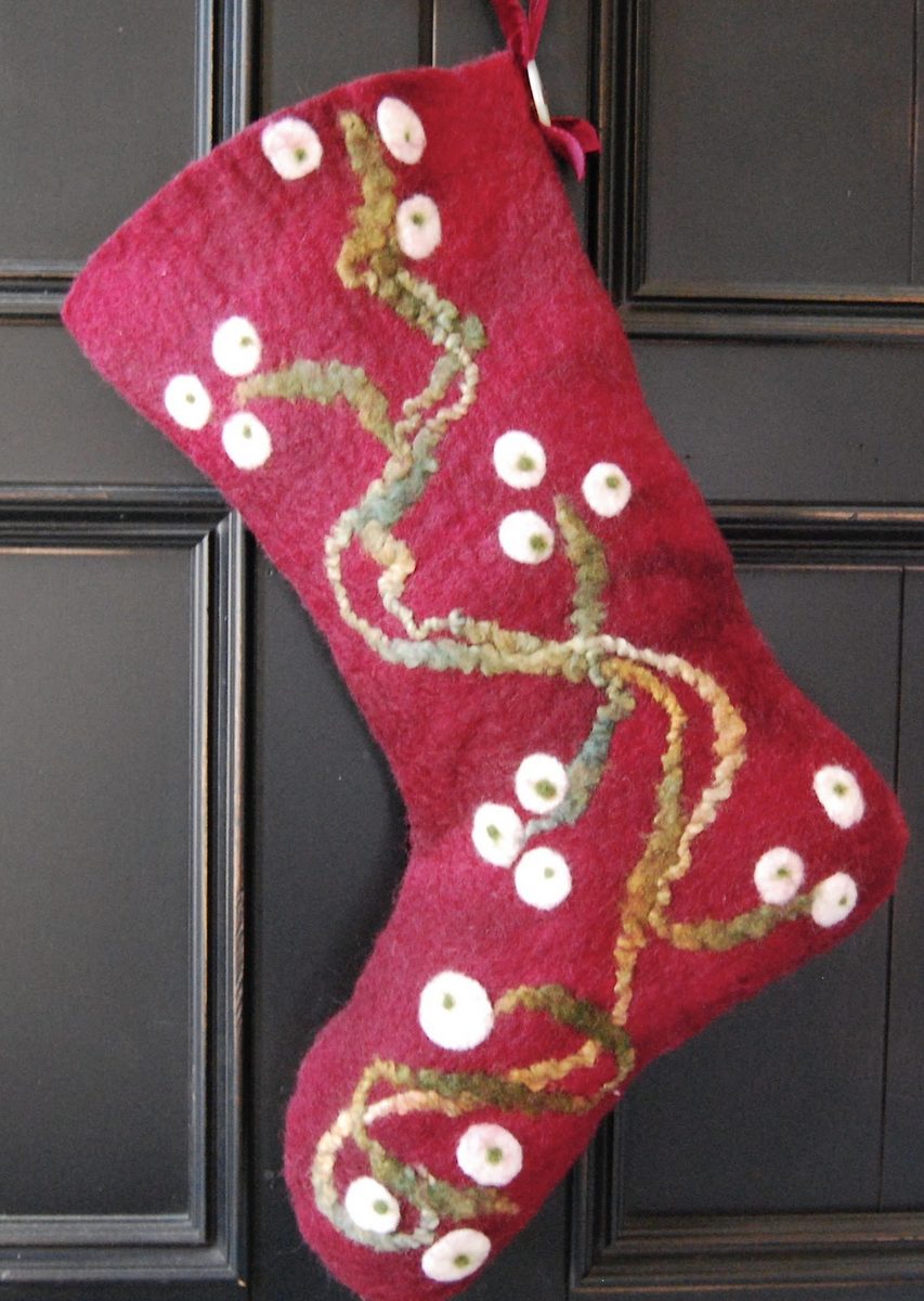 Wet Felted Christmas Stockings in Redruth